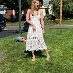 ASTR The Label Lace A Line Midi Dress